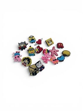 Mixed Lot of 17 Character Shoe Charms for Crocs - Minions, Peppa Pig, Marvel, An